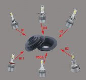 2Adet Araç FarToz Lastiği H4-H7-H1-H11-9005-H3 Led Zenon ŞimşekEtkili xenon Led Far Kapağı - 5
