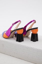 Duygushoesbag Kadın Hakiki Deri Mix Renk Ayakkabı - 8