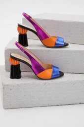 Duygushoesbag Kadın Hakiki Deri Mix Renk Ayakkabı thumbnail 6