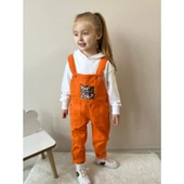 MODAVALS TOM & JERRY NAKIŞLI UNISEX KARDEŞ KOMBİN BAHÇIVAN TULUM & SWEAT SET - TURUNCU - 4