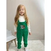 MODAVALS TOM & JERRY NAKIŞLI UNISEX KARDEŞ KOMBİN BAHÇIVAN TULUM & SWEAT SET - YEŞİL - 4