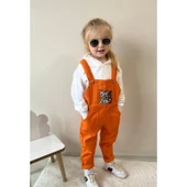 MODAVALS TOM & JERRY NAKIŞLI UNISEX KARDEŞ KOMBİN BAHÇIVAN TULUM & SWEAT SET - TURUNCU - 6