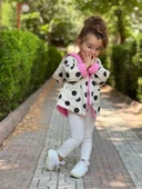 MODAVALS KIZ ÇOCUK PUANTİYELİ ÇİFT TARAFLI AÇIK KREM&PEMBE YAĞMURLUK 489756231 - 4