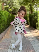 MODAVALS KIZ ÇOCUK PUANTİYELİ ÇİFT TARAFLI AÇIK KREM&PEMBE YAĞMURLUK 489756231 - 5