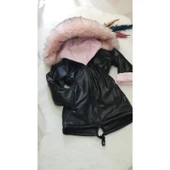 MODAVALS KIZ ÇOCUK İTHAL KÜRKLÜ WELSOFT DERİ KABAN - 9