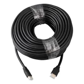 FULLY G-507K PLASTİK DÜZ SİYAH 25 METRE GOLD POŞETLİ HDMI KABLO - 1