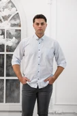 Advante Geniş Ve Rahat Kesim Cepli Çizgili Klasik Erkek Gömlek thumbnail 7