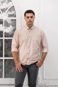 Advante Geniş Ve Rahat Kesim Cepli Çizgili Klasik Erkek Gömlek thumbnail 2