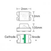 0805 Smd Led Blue - Mavi 160-210 mcd 120derece Water Clear - 2