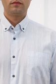 Advante Geniş Ve Rahat Kesim Cepli Çizgili Klasik Erkek Gömlek thumbnail 10