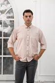 Advante Geniş Ve Rahat Kesim Cepli Çizgili Klasik Erkek Gömlek thumbnail 1