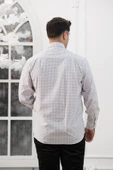 Advante Geniş Ve Rahat Kesim Cepli Küçük Kareli Klasik Erkek Gömlek thumbnail 8