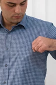 Advante Geniş Ve Rahat Kesim Cepli Küçük Kareli Klasik Erkek Gömlek thumbnail 4