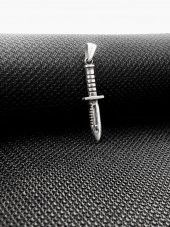 Rambo Bıçak Tasarımlı 925 Ayar Gümüş Kolye Ucu thumbnail 1