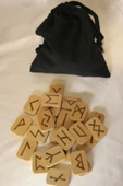 Rune Semboli Taşları Run Taşları Ahşap Rune Alfabesi Nordic Runes - 8