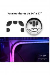 NoHar Gradient Pc Monitör Akıllı Renkli Led Şerit, 24-27 Inch, Aydınlatma - 4