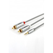 Mirax SAE-2250 3.5mm Stereo Erkek To 2 Rca Ses Transfer Kablosu - 1