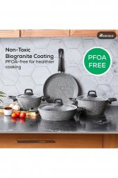 Gris Bio Granit 7 Parça Tencere Seti, Tava (Tencere Kapakları Dahil) - 6