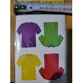 yapışkan etiket çıkartma sticker kuşe kağıt t shirt model 5 sayfa - 1