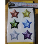yapışkan etiket çıkartma sticker kuşe kağıt yıldız 5 sayfa - 1