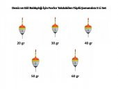 Deniz ve Göl Balıkçılığı İçin Fosfor Takılabilen Tüplü Şamandıra 5 Li Set - 1