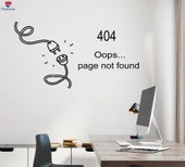 Duvar Sticker Sayfa Bulunamadı Yazı Word Internet Ofis, Çalışma Odası Etiketi - 1