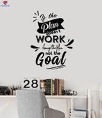 Ofis, Çalışma Odası Duvar Sticker Planı Değiştir İş Hedefi Alıntı Ofis Kelimeleri Çıkartmaları thumbnail 1