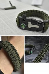 3B Trend Pusulalı Hayatta Kalma Bilekliği Outdoor Aksesuar - 3
