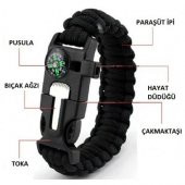 3B Trend Pusulalı Hayatta Kalma Bilekliği Outdoor Aksesuar - 7