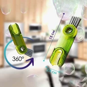 Üç Fonksiyonlu Pratik Şişe Temizleme Fırçası Mutfak Banyo Araç Klavye Pencere Oluklar İçin - 8