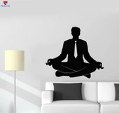 Ofis, Çalışma Odası Duvar Sticker Ofis Çalışanı Zen Relax Meditasyon Mola Odası Çıkartmaları - 1