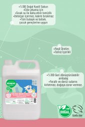 Siveno %100 Doğal Emzik Ve Biberon Temizleyicisi Bitkisel Elde Bulaşık Sabunu Nemlendirici Vegan 5000 ml - 6