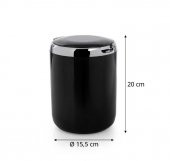 Primanova Çöp Kovası Plastik Kapaklı 3Lt Pasifik Siyah - 2