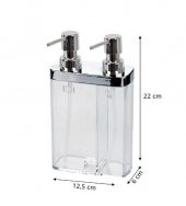 Primanova 2Li Sıvı Sabunluk Viva Şeffaf Krom - 2