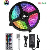 Cata Rgb Şerit LED Seti ( 5 mt Rgb LED 15 Renk + Trafo + Rgb Kumanda - 4