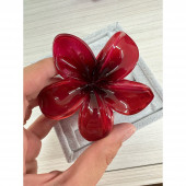 DESİNGSHOP kırmızı Lotus Çiçeği Mandal Toka - 1