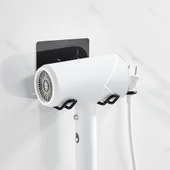 Fön Makine Askısı Siyah Yapışkanlı Fön Makine Tutucu - 3