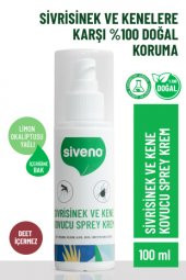 Siveno Sivrisinek ve Kene Kovucu Sprey Krem Bitkisel Tüm Vücut İçin Aile Boy 100 ml - 1