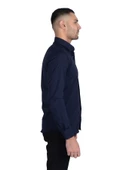 Cengiz İnler Standart Yaka Likralı Slimfit Erkek Gömlek - 11