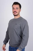 Cazador 23KCEEO05191 Antrasit Melanj Bisiklet Yaka Erkek Sweat - 2