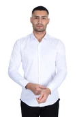 Cengiz İnler Standart Yaka Likralı Slimfit Erkek Gömlek - 1