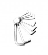 Zhltools 10 Parça Çelik Alyan Seti Kısa Düz Köşe Alyan Anahtar Takımı - 1