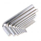 Zhltools 10 Parça Çelik Alyan Seti Kısa Düz Köşe Alyan Anahtar Takımı - 3