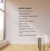 Ofis, Çalışma Odası Duvar Sticker Ofis Kuralları İş Motivasyon İfadesi Çalışanlar Sözleri Alıntı Etiketleri - 1