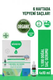 Siveno %100 Doğal Onarıcı Yoğunlaştırıcı Bakım Serumu Bitkisel Yıpranmış ve Dökülen Saçlara Özel 4X10 ml - 1