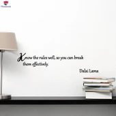 Ofis, Çalışma Odası Duvar Sticker Kuralları Bilin Dalai Lama İlham Verici Motivasyonel Alıntı Kelimeleri Söyleyin Cümle - 1