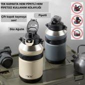 TKK Çelik Termos 1000Ml Bej - 8