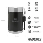 Stanley 10-09382-005 Klasik Paslanmaz Çelik Yemek Termosu Kaşıklı 0,40 Lt thumbnail 3