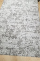 Gri Taş Desen Jel Taban Rulo Kesme Kesim Kaydırmaz Halı Yolluk - 3