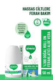 Siveno %100 Doğal Roll-On Aloe Vera Deodorant Ter Kokusu Önleyici Bitkisel Lekesiz Vegan 50 ml - 1